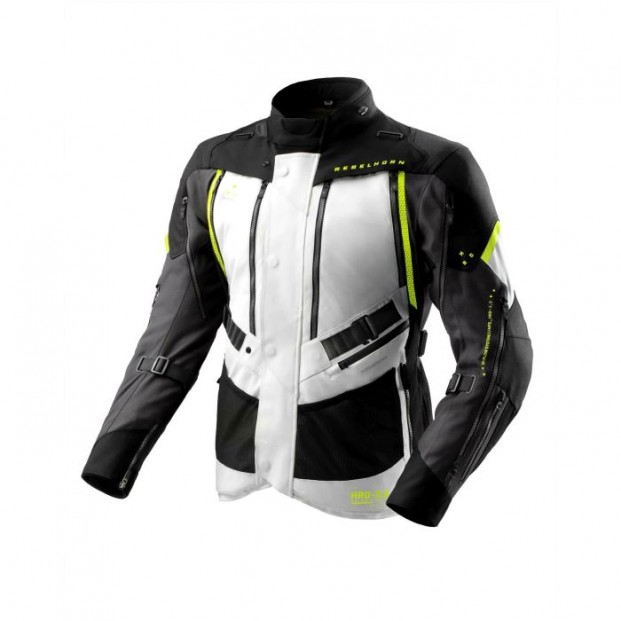 Куртка текстильная REBELHORN HARDY 3.0 BLACK LIGHT GREY FLUO YELLOW
