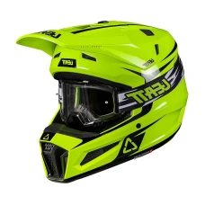Шлем с очками LEATT KIT MOTO 3.5 NEON YELLOW