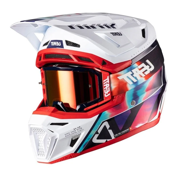 Шлем с очками LEATT KIT MOTO 8.5 ROYAL BLUE RED