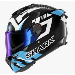 ШЛЕМ SHARK SPARTAN GT PRO CARBON ZARCO TRACK RACER WHITE BLUE