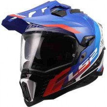 Шлем LS2 MX701 EXPLORER HEXA WHITE BLUE RED-06