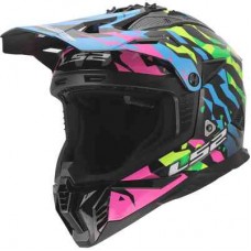 Шлем LS2 MX708 FAST II GROTESK BLUE PINK GREEN-06