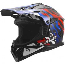 Шлем LS2 MX708 FAST II GROTESK WHITE BLUE RED-06