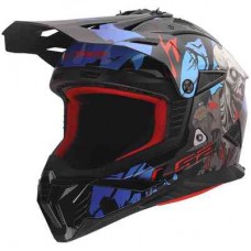 Шлем LS2 MX708 FAST II ZOMBIE II BLACK RED BLUE-06