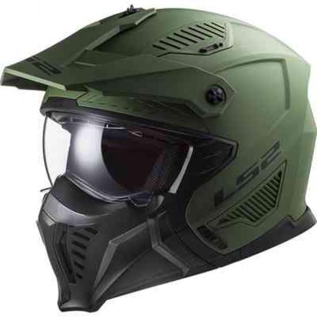 Шлем LS2 OF606 DRIFTER SOLID MATT MILITARY GREEN-06