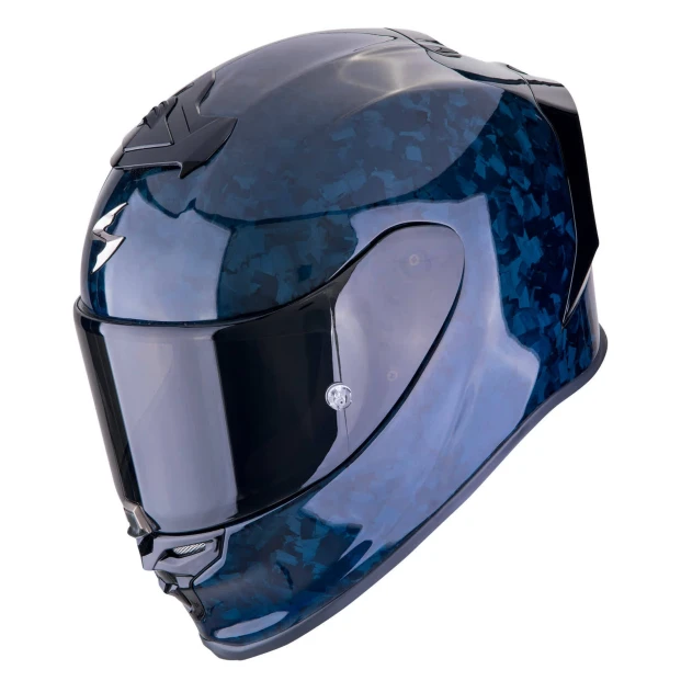 Шлем SCORPION EXO-R1 EVO ONYX CARBON AIR SOLID Bleu (02)