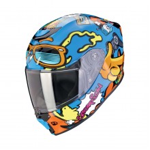 Шлем SCORPION EXO-JNR AIR FUN Bleu-Orange (204)