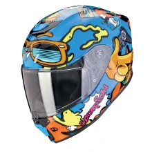 Шлем SCORPION EXO-JNR AIR FUN Bleu-Orange (204)