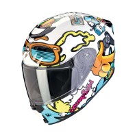 Шлем SCORPION EXO-JNR AIR FUN Blanc-Bleu (74)
