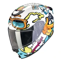Шлем SCORPION EXO-JNR AIR FUN Blanc-Bleu (74)