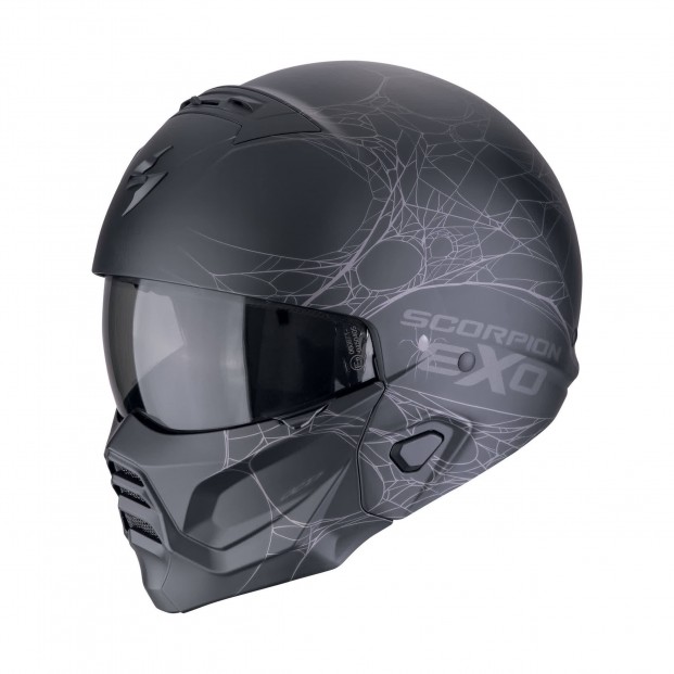 Шлем SCORPION EXO-COMBAT II SPIDERWEB Noir mat-Argent (159)