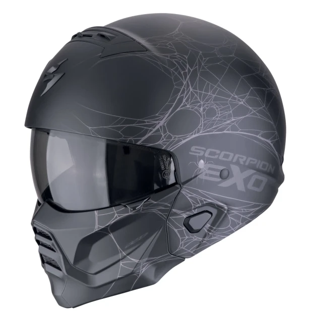 Шлем SCORPION EXO-COMBAT II SPIDERWEB Noir mat-Argent (159)