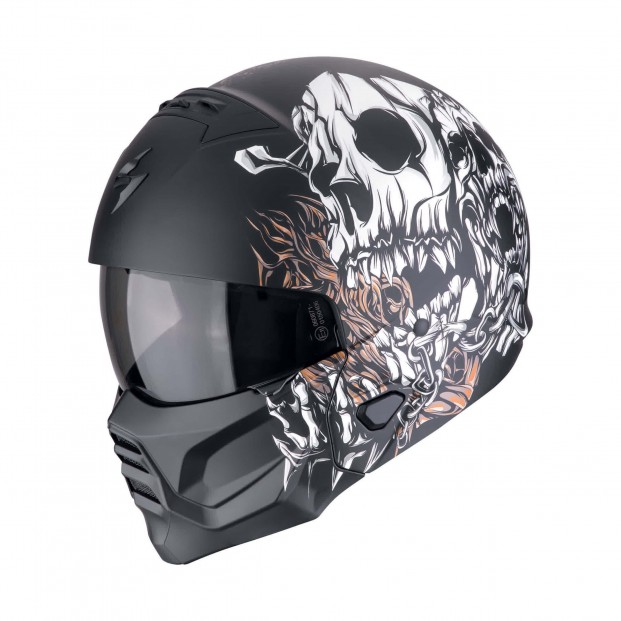 Шлем SCORPION EXO-COMBAT II GENESIS Noir mat-Blanc-Or (353)