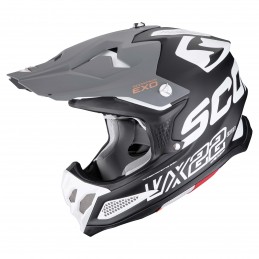 Шлем SCORPION VX-22 AIR UPDOWN Noir mat-Blanc-Gris (377)