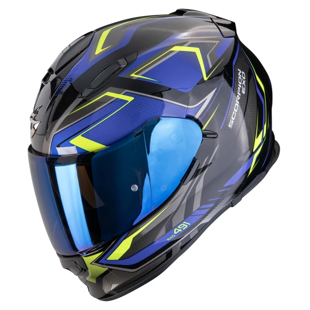 Шлем SCORPION EXO-491 ZUMO Noir-Bleu-Jaune fluo (191)