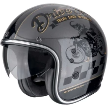 Шлем SCORPION BELFAST EVO DRIVE FAST Argent-Noir-Or (364)