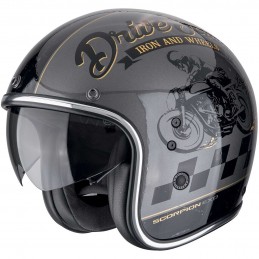 Шлем SCORPION BELFAST EVO DRIVE FAST Argent-Noir-Or (364)