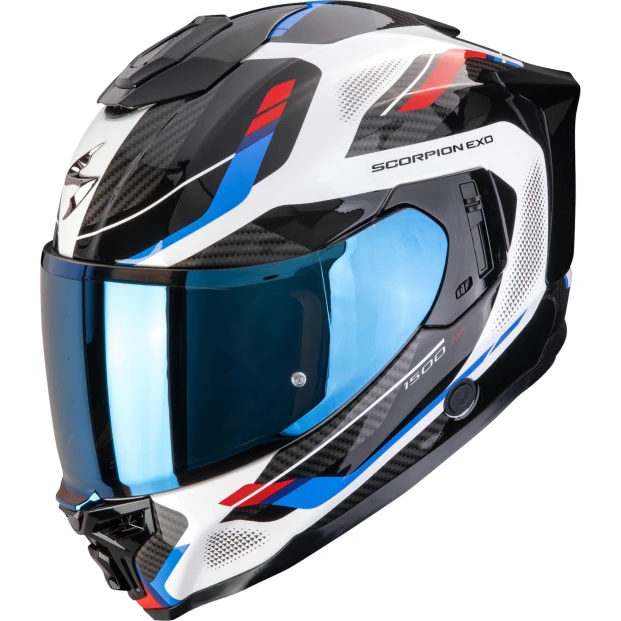 Шлем SCORPION EXO-1500 AIR SLEEK Blanc-Rouge-Bleu (323)