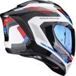 Шлем SCORPION EXO-1500 AIR SLEEK Blanc-Rouge-Bleu (323)