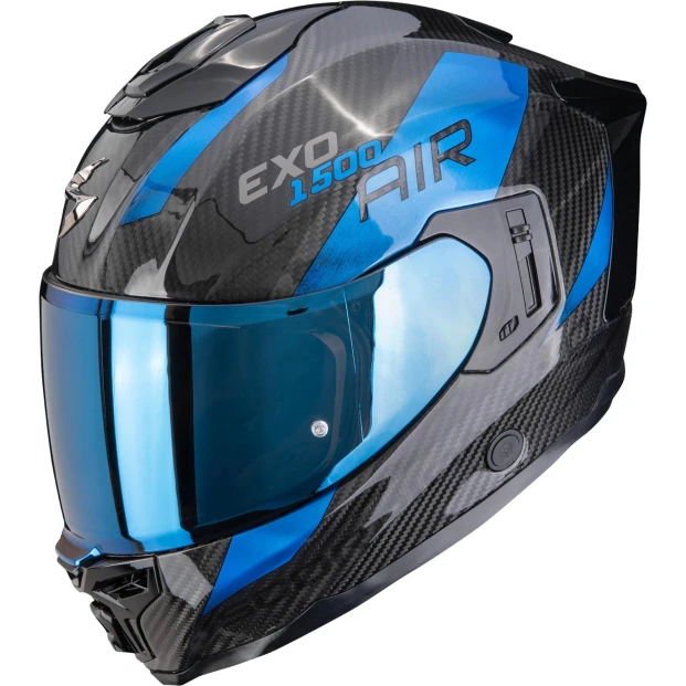 Шлем SCORPION EXO-1500 CARBON AIR PLATTED Noir-Bleu (66)