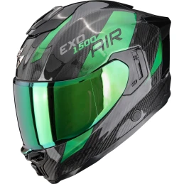 Шлем SCORPION EXO-1500 CARBON AIR PLATTED Noir-Vert (69)