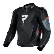 Куртка кожаная REBELHORN VELOCE BLACK/GREY/FLUO RED
