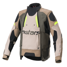 Куртка текстильная ALPINESTARS HALO DRYSTAR DARK KHAKI/SAND/FLUO YELLOW 
