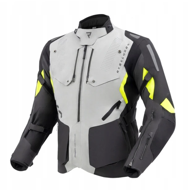 Куртка текстильная REBELHORN HIKER IV BLACK/GREY/FLO YELLOW