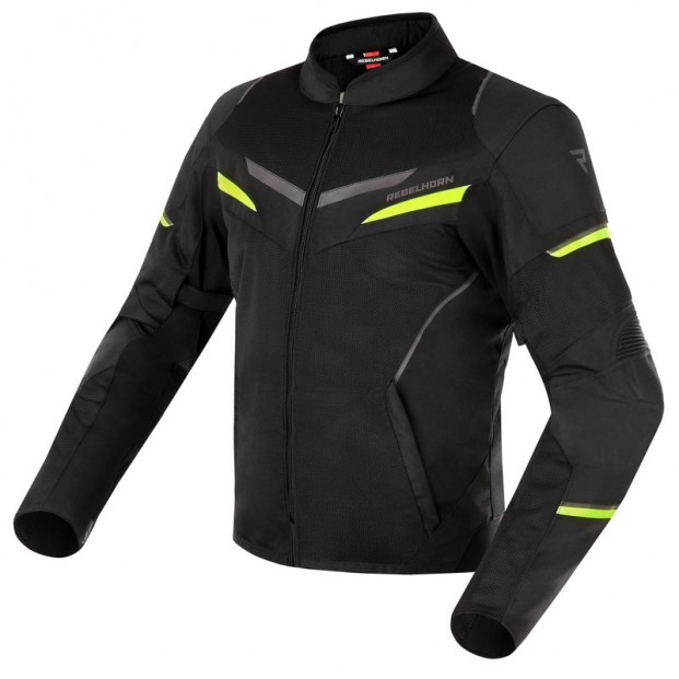 Куртка тестильная REBELHORN FLUX BLACK/FLO YELLOW