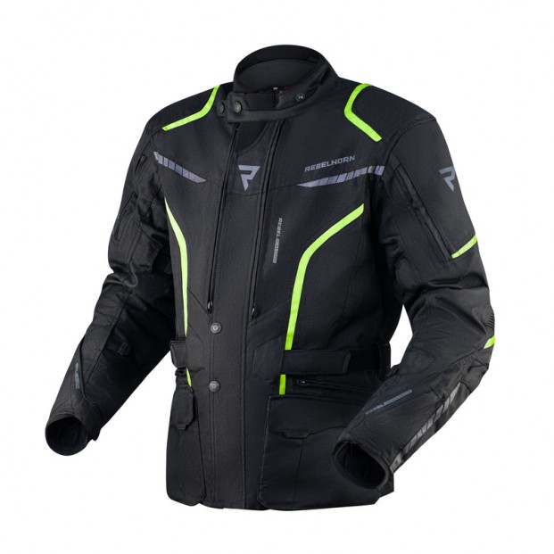 Куртка текстильная REBELHORN HIKER III BLACK/FLO YELLOW