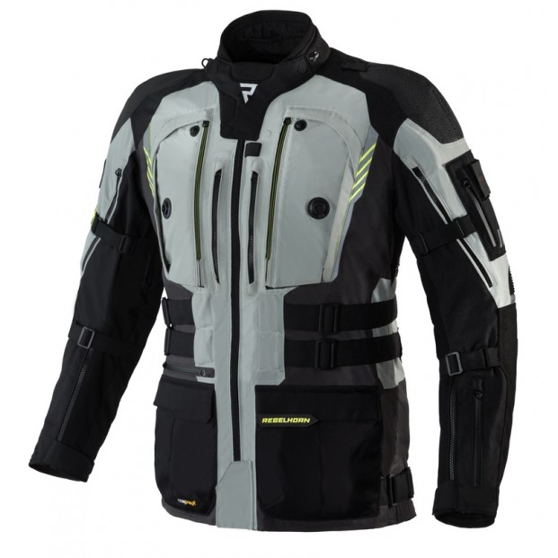 Куртка текстильная REBELHORN PATROL gray/black/flo yellow