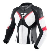 Куртка кожаная женская REBELHORN REBEL LADY BLACK/WHITE/FLO RED