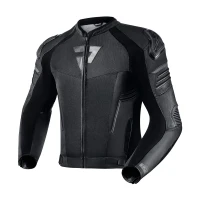 Куртка кожаная с текст вставками REBELHORN VANDAL AIR BLACK