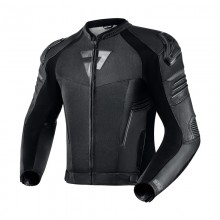 Куртка кожаная с текст вставками REBELHORN VANDAL AIR BLACK