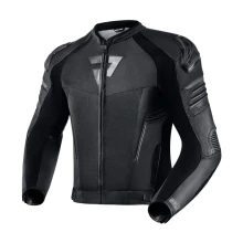 Куртка кожаная с текст вставками REBELHORN VANDAL AIR BLACK