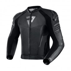 Куртка кожаная с текст вставками REBELHORN VANDAL AIR BLACK