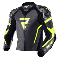 Куртка кожаная REBELHORN REBEL BLACK/FLO YELLOW
