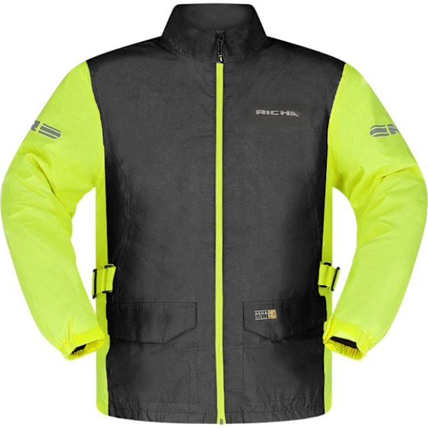 КУРТКА RICHA MONSOON RAIN black/yellow fluo