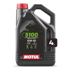 Масло Motul 5100 10W40 4T моторное, полусинтетическое для четырехтактных двигателей мотоциклов, 4 л
