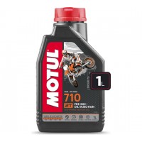 Масло Motul 710 2T моторное синтетическое для двухтактных двигателей мотоциклов, 1 литр