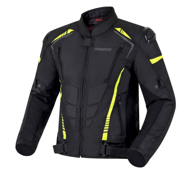 Куртка текстильная OZONE PULSE BLACK/FLUO YELLOW