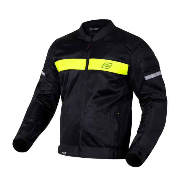 Куртка текстильная OZONE DART BLACK/FLUO YELLOW
