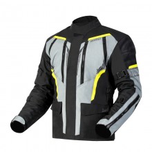 Куртка текстильная OZONE TOUR III BLACK/GREY/FLUO YELLOW