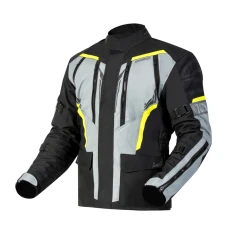 Куртка текстильная OZONE TOUR III BLACK/GREY/FLUO YELLOW