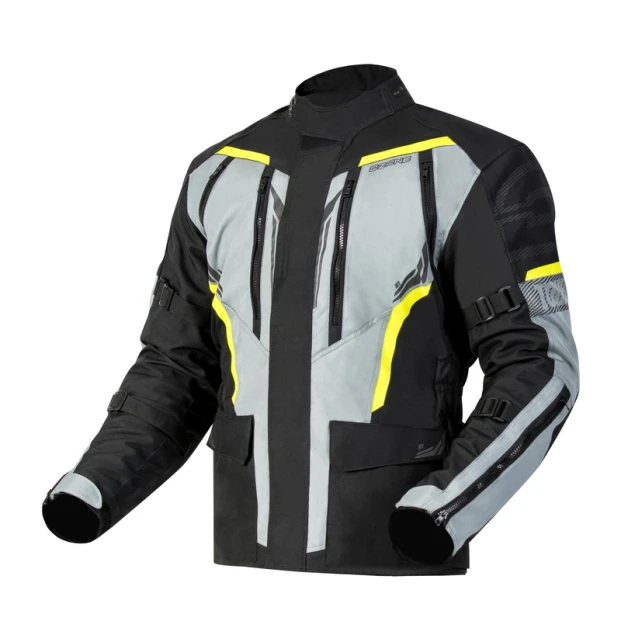 Куртка текстильная OZONE TOUR III BLACK/GREY/FLUO YELLOW