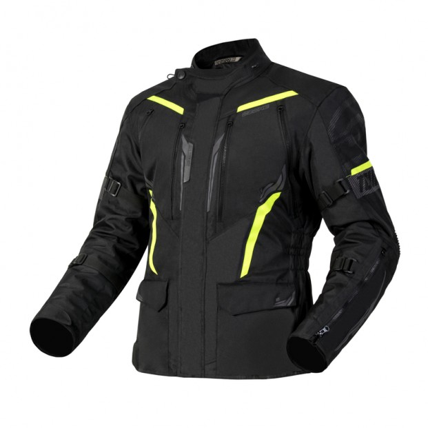 Куртка текстильная OZONE TOUR III BLACK/FLUO YELLOW