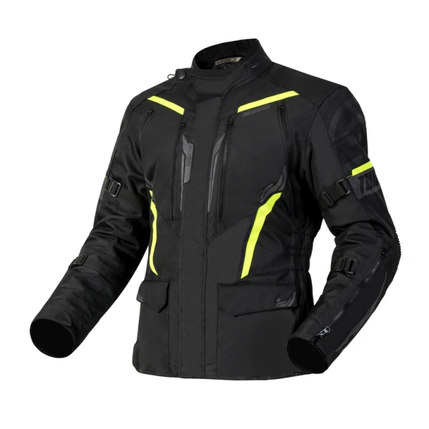 Куртка текстильная OZONE TOUR III BLACK/FLUO YELLOW