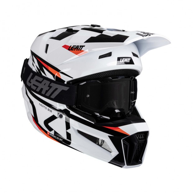 Шлем с очками LEATT KIT MOTO 3.5 V25 WHITE