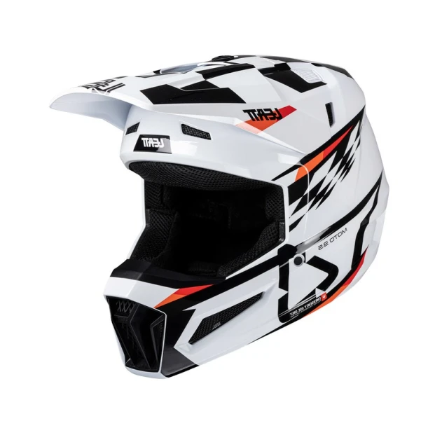 Шлем с очками LEATT JUNIOR KIT MOTO 3.5 V25 WHITE