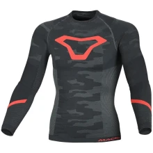 Термофутболка с длинным рукавом MACNA all season Black/grey/red